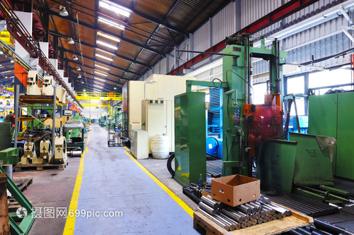 工業(yè)工廠鋼鐵機(jī)械零件現(xiàn)代室內(nèi)大廳